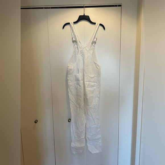 White Linen Overalls - Picture 4 of 6